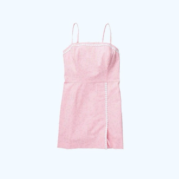 LILLY PULITZER Jesse Romper PINK COSMO STRIPE SEERSUCKER Size 2 - Picture 1 of 7